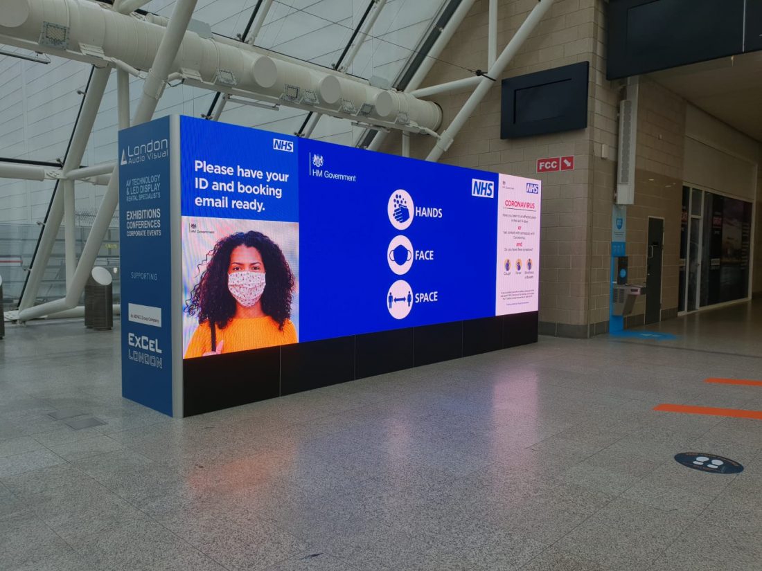 LED Wall For Excel London Covid Vaccine Center